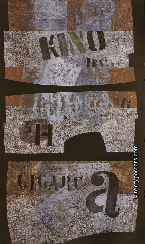 Wall with Characters and Letters: oil, canvas: 130 x 80 cm; 1963-64