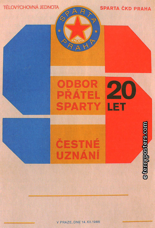 Návrh a realizace značky sportovního klubu Sparta Praha; 1981