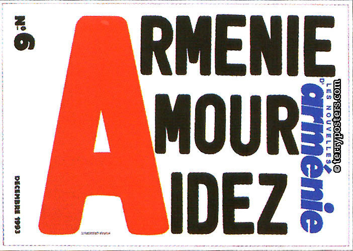 Le Nouvelles d´Arménie No 6, décembre 1993: cover layout; 1993