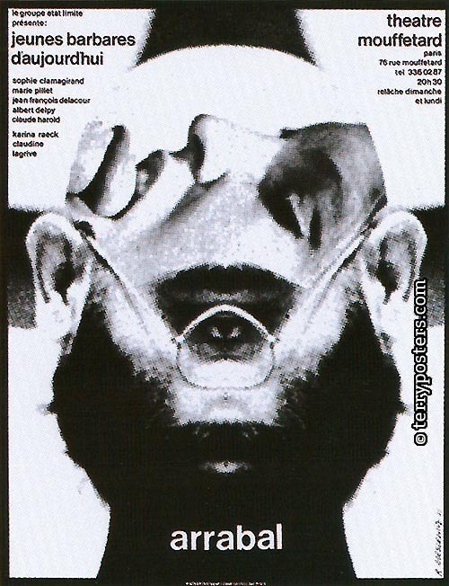 Jeunes barbares d´aujourd´hui-Arrabal: Theatre poster; 1975