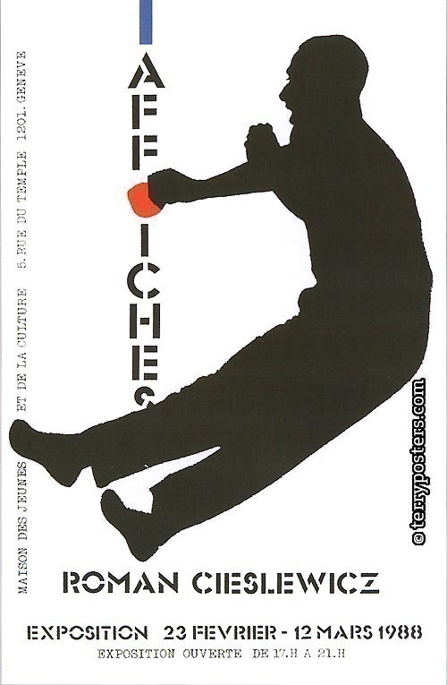 Roman Cieslewicz, affiches, exposition,Geneve: Exhibition poster; 1988