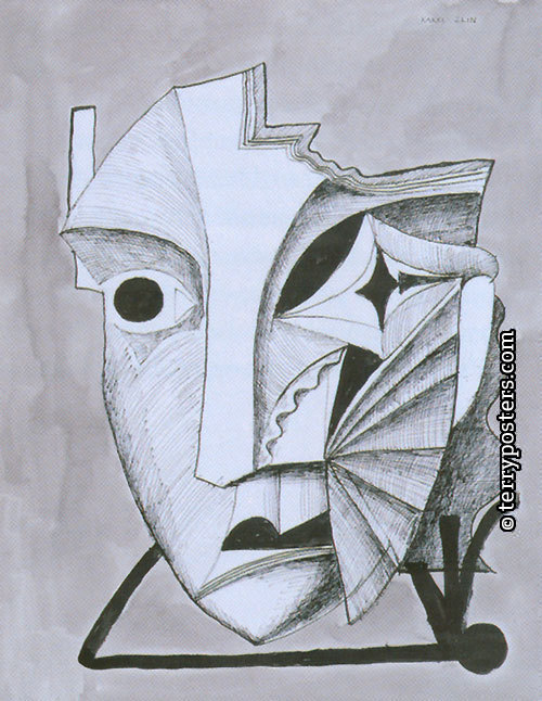 Mask, 2005 / drawing, paper, 57 x 40 cm /