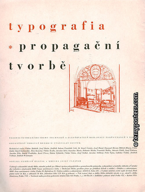 Typografia propagační tvorbě: Orbis, ročník 56 číslo 5; 1953