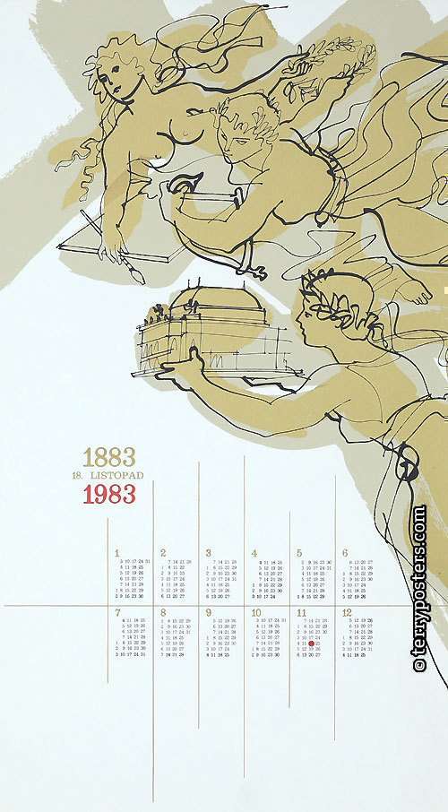 Kalendář ND 1883 / 1983 s textem