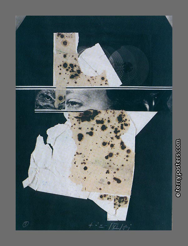 Černá neděle: koláž, papír, 43,5 x 32 cm; 1981