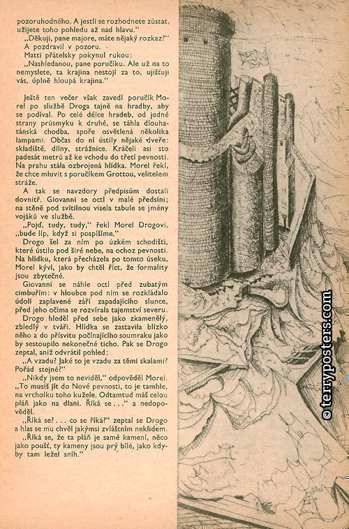 Dino Buzzati: Tatarská poušť: Světová literatura č. 3 a 4. / 1968 (Ilustrace)